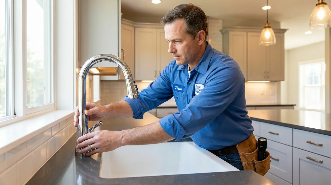 Kitchen faucet installation by Johns Plumbing LLC in Rice