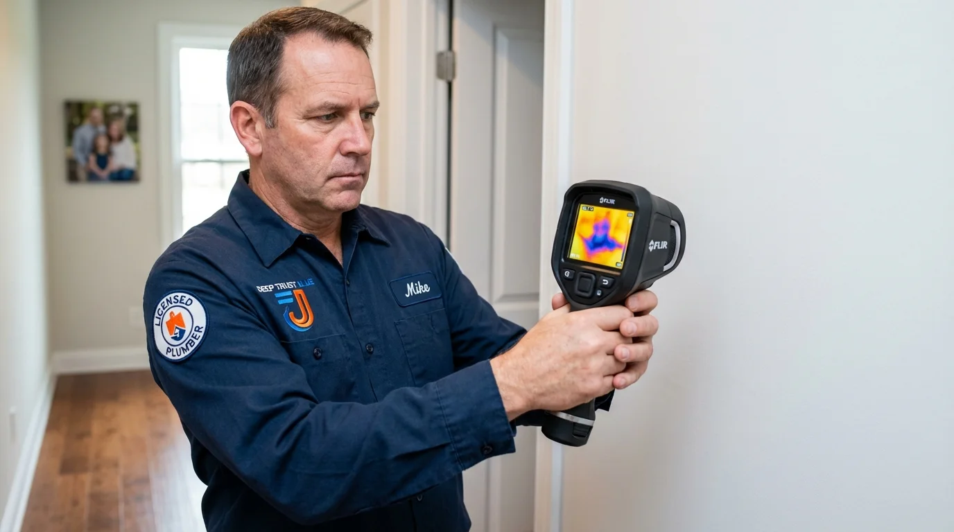 Thermal imaging leak detection by Johns Plumbing LLC in Rice